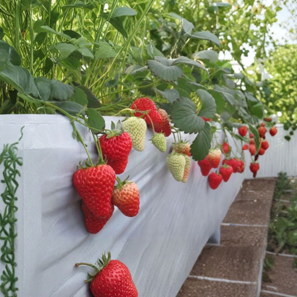 Benihoppe Strawberry Plants – Bare Root 5 Pack Japanese Premium Fragaria × ananassa for Home Garden and Container Growing