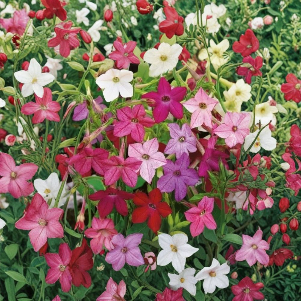 Nicotiana alata Seeds Mix | Fragrant Night Blooming Flowers | Jasmine Tobacco Seeds Bulk Pack of 5,000+