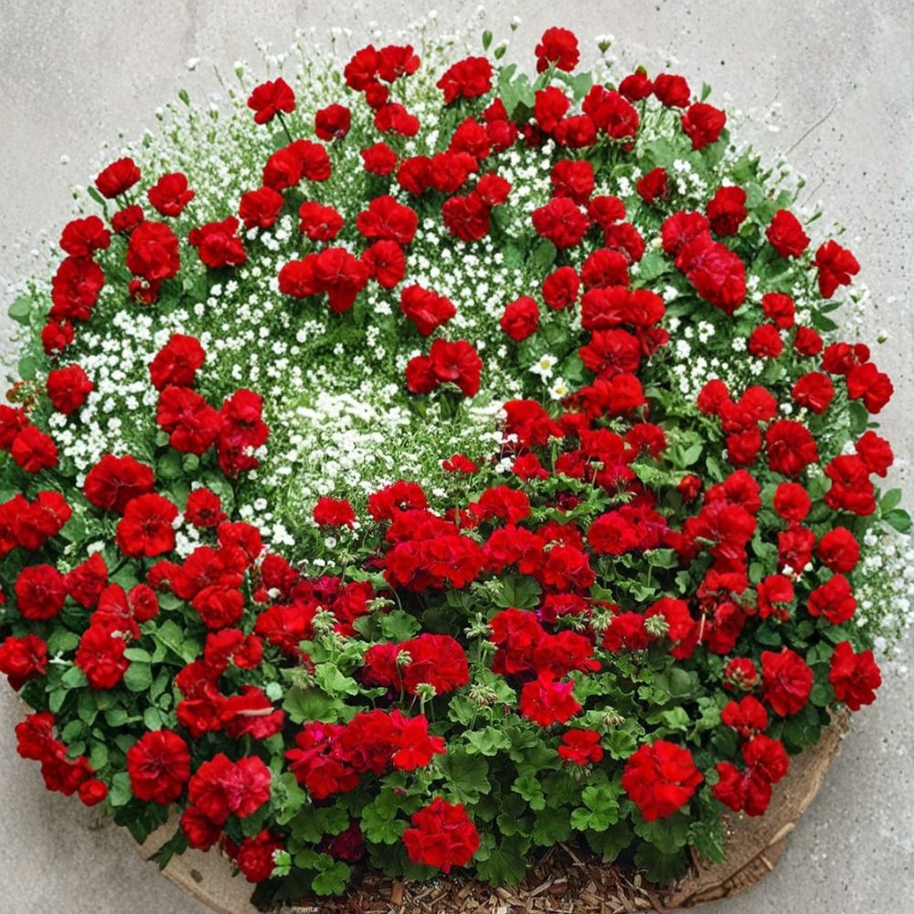 Mountie Red Ivy Geranium Cuttings – 8 Fresh Pelargonium peltatum Trailing Scarlet Red Blooms for Rooting