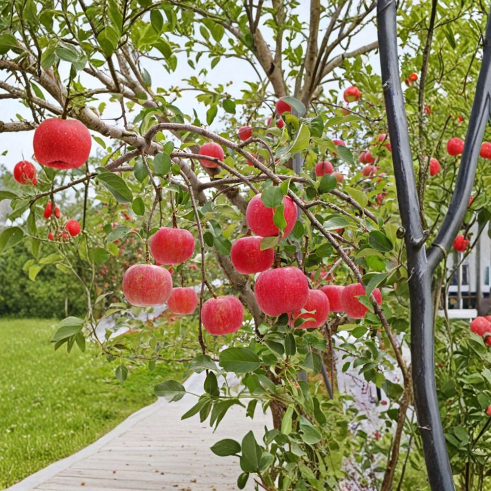 Fuji Apple Tree Bare Root 32 Inches Tall | Malus domestica | Red Fuji Apple | Semi-Dwarf M7 Rootstock | Edible Fruit Garden Tree