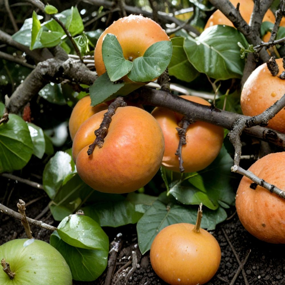 Nugget Apricot Tree Bare Root 3 Feet Tall | Early Sweet Freestone Prunus armeniaca | Self-Fertile Cold Hardy Fruit Tree
