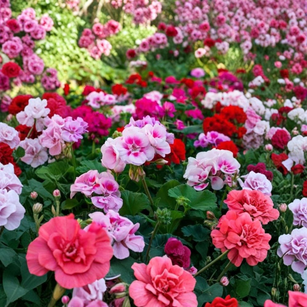 Mixed Color Geranium Seeds – 20+ Non-GMO Pelargonium spp. Perennial Flower Seeds for Indoor & Outdoor Gardens