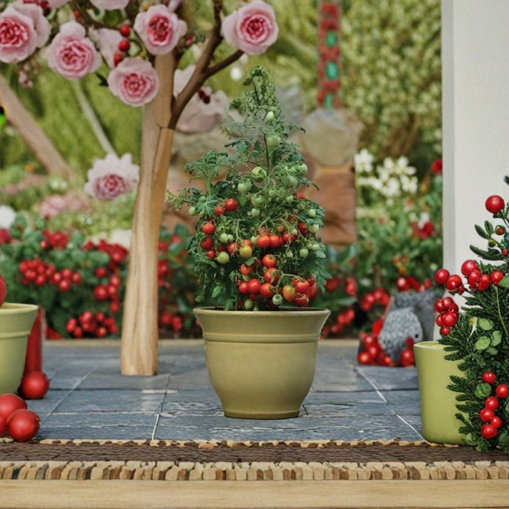 Tomato Seeds – Geranium Kiss Cherry Grape Variety – Early Blight Resistant, Compact, Golf Ball Size Fruits, Solanum lycopersicum