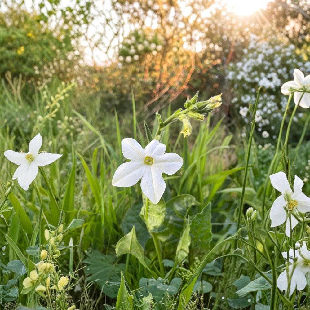 Organic Nicotiana alata Seeds – Jasmine Tobacco Night Fragrant Flowers Pollinator Friendly Annual, Over 200 Seeds