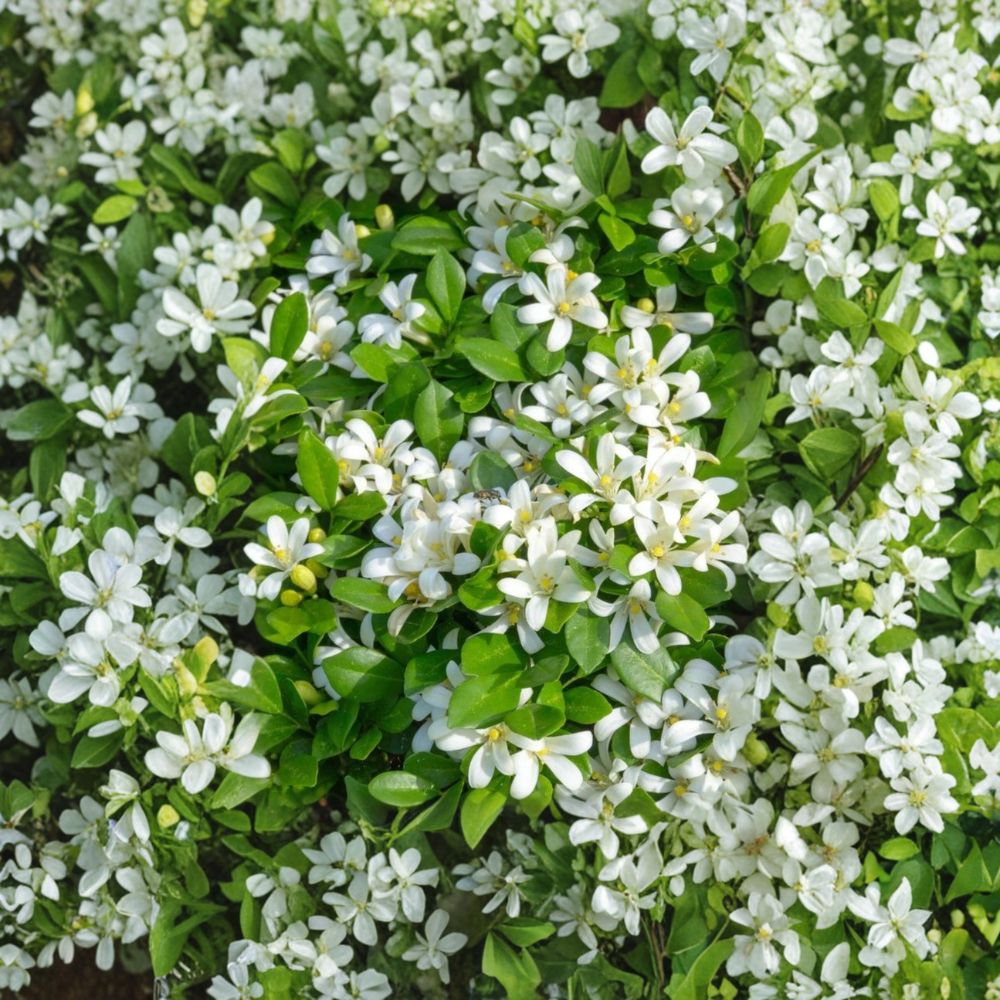 Orange Jasmine Live Tree – 2-3 Ft Fragrant White Blooms Murraya paniculata Tropical Hedge or Patio Plant