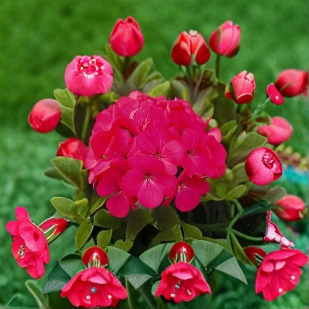 Pinto Premium Lavender Rose Geranium Seeds – Bicolor Pelargonium for Pots & Garden Beds, 100 Seeds