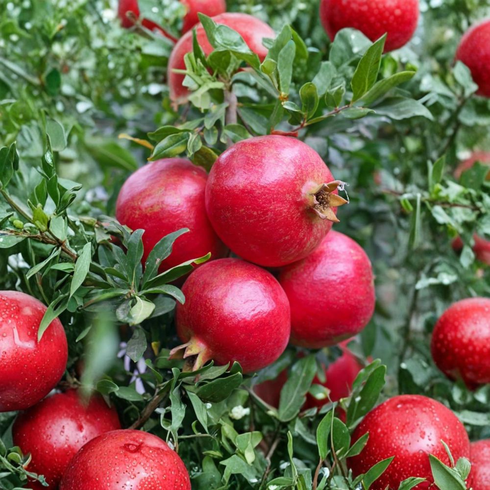Grenada Pomegranate Tree Live Plant | 3 Feet Tall | Punica granatum ‘Grenada’ | Early Harvest Fruit Tree for Patio & Backyard