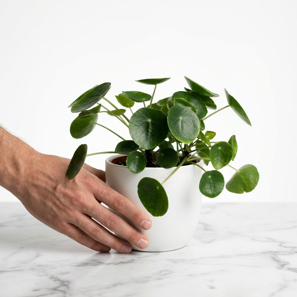 Pilea Peperomioides Plant - 4" Pot - Chinese Money Plant - Indoor Houseplant - Easy Care, Air-Purifying, Unique Round Leaves