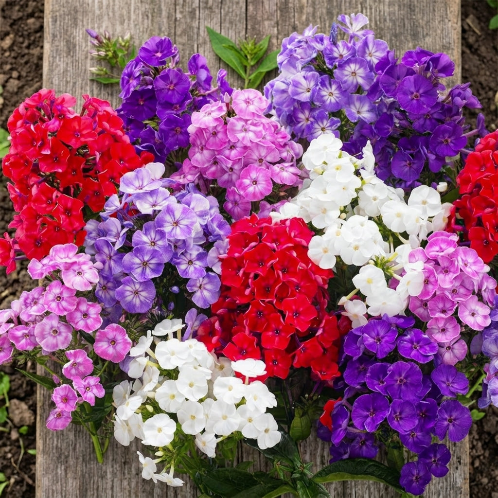 Twinkle Mix Phlox Seeds, Colorful Perennial Flower Seeds, Phlox paniculata, Garden Seed Pack for Borders & Containers