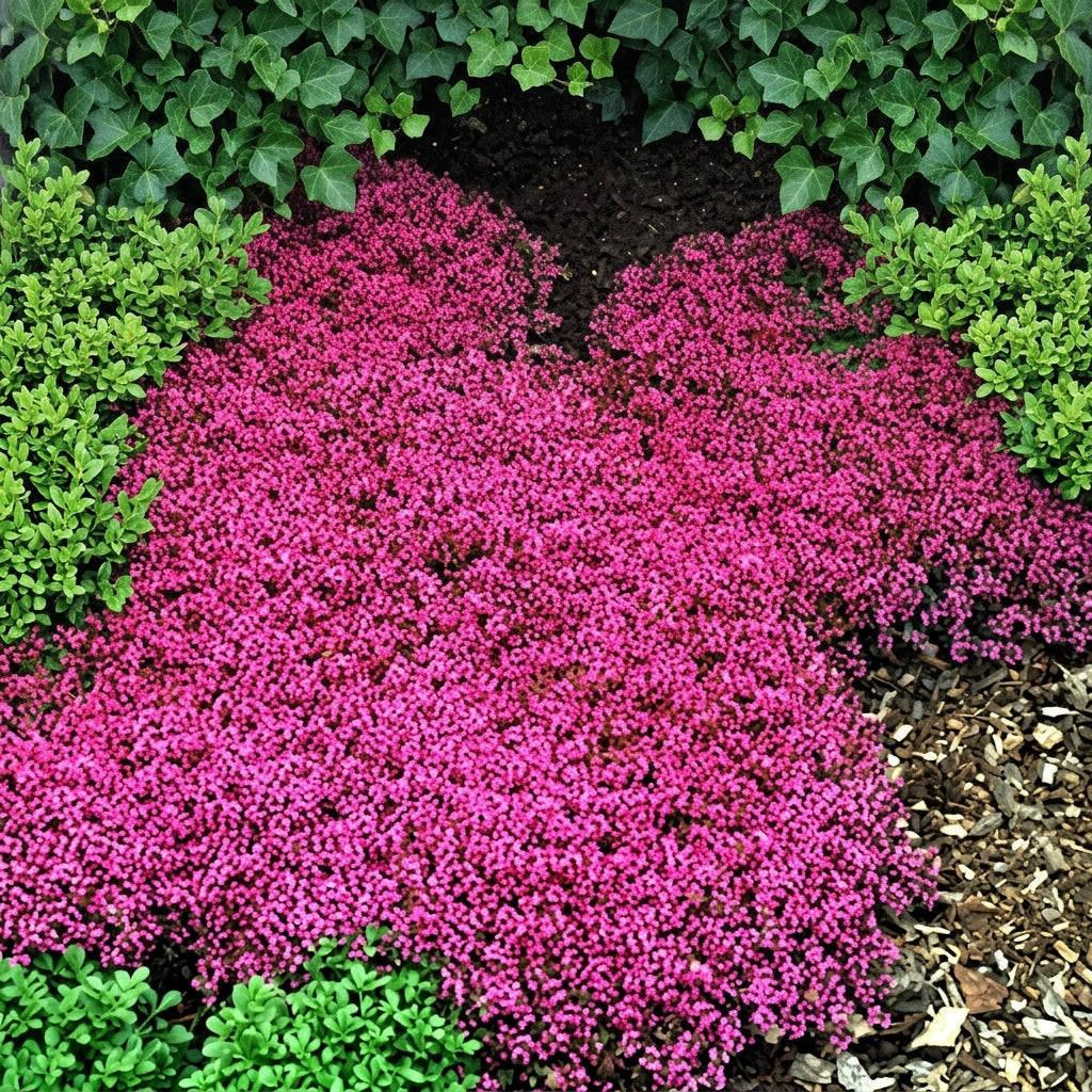 Red Creeping Thyme Seeds - 20,000+ Non-GMO Perennial Ground Cover - Thymus serpyllum - Drought Tolerant, Fragrant, Pollinator Attracting